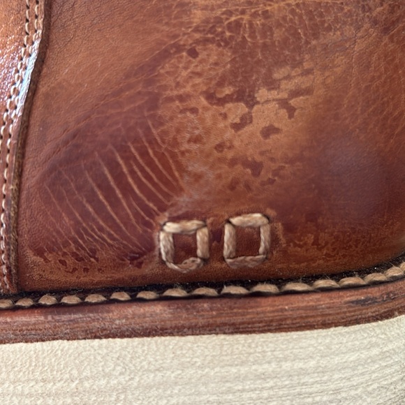 Bed Stu Women’s Tan Rustic Lydyi Vegetable Tanned Leather Ankle Boots Size 9 - Picture 5 of 16